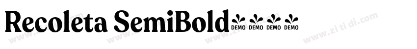 Recoleta SemiBold字体转换